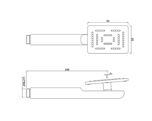 Приобрести Душевая лейка 95 мм Jaquar Maze HSH-CHR-1657 в магазине сантехники Santeh-Crystal.ru
