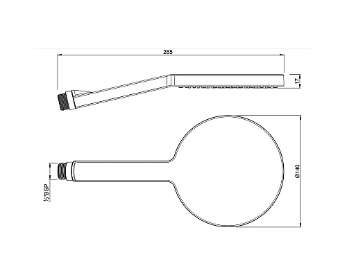 Заказать Душевая лейка 140 мм Jaquar Maze HSH-CHR-1727 в магазине сантехники Santeh-Crystal.ru