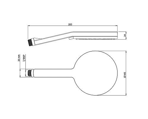 Купить Душевая лейка 140 мм Jaquar HSH-CHR-1729 в магазине сантехники Santeh-Crystal.ru