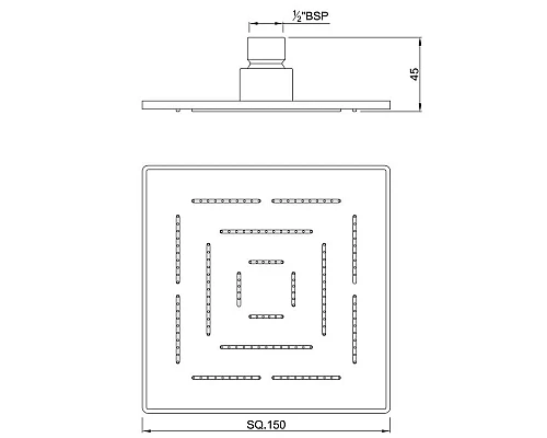 Заказать Верхний душ 150 мм Jaquar Maze OHS-CHR-1605 в магазине сантехники Santeh-Crystal.ru