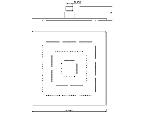 Приобрести Верхний душ 240 мм Jaquar Maze OHS-CHR-1629 в магазине сантехники Santeh-Crystal.ru