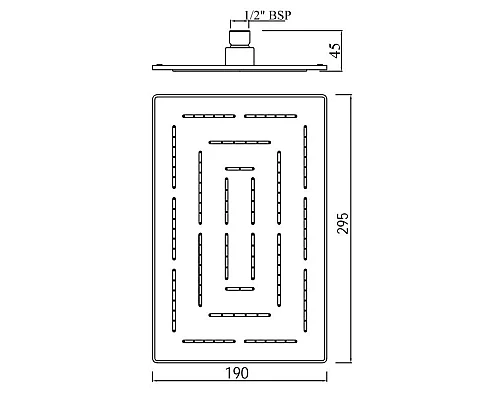 Заказать Верхний душ 295х190 мм Jaquar Maze OHS-CHR-1637 в магазине сантехники Santeh-Crystal.ru