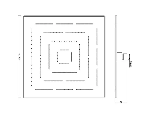 Купить Верхний душ 300 мм Jaquar Maze OHS-CHR-1639 в магазине сантехники Santeh-Crystal.ru