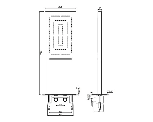 Приобрести Верхний душ 552х205 мм Jaquar Maze OHS-CHR-1649 в магазине сантехники Santeh-Crystal.ru
