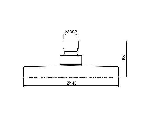 Купить Верхний душ 140 мм Jaquar OHS-CHR-1757 в магазине сантехники Santeh-Crystal.ru