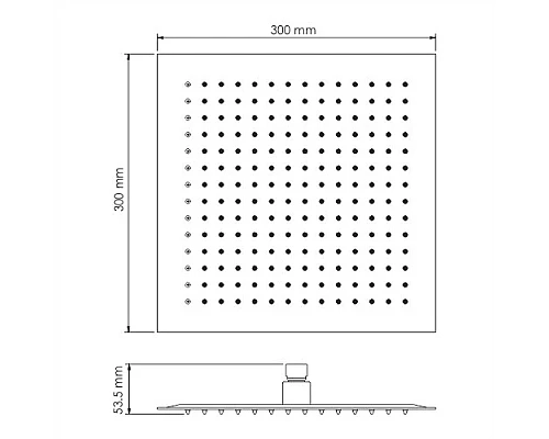 Купить Верхний душ 300 мм WasserKRAFT Elbe A162 в магазине сантехники Santeh-Crystal.ru