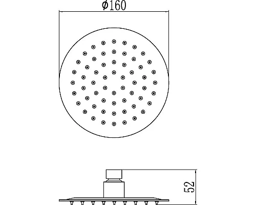 Заказать Верхний душ 160 мм Savol S-000Y06 в магазине сантехники Santeh-Crystal.ru