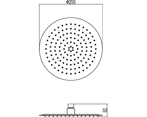 Приобрести Верхний душ 250 мм Savol S-000Y10 в магазине сантехники Santeh-Crystal.ru