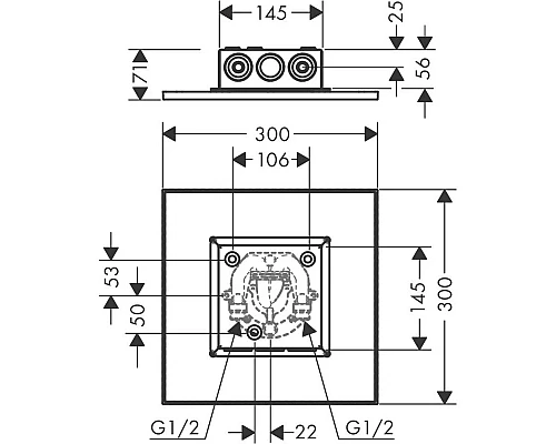 Купить Верхний душ 300 мм Axor ShowerSolutions 35317000 в магазине сантехники Santeh-Crystal.ru