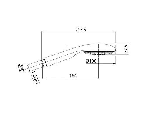 Заказать Душевая лейка 100 мм Bossini Syncronia B00802.030 в магазине сантехники Santeh-Crystal.ru