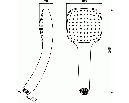 Приобрести Душевая лейка 100 мм Ideal Standard IdealRain Cube B0002AA в магазине сантехники Santeh-Crystal.ru