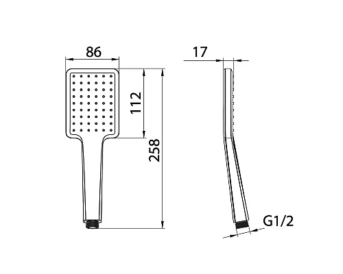 Купить Душевая лейка 112 мм IDDIS Slide SLI1F0Ci18 в магазине сантехники Santeh-Crystal.ru