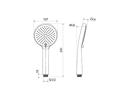 Приобрести Душевая лейка 107 мм IDDIS Ray RAY3F0Ci18 в магазине сантехники Santeh-Crystal.ru