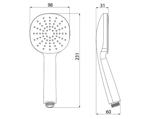 Купить Душевая лейка 98 мм IDDIS Optima Home OPH1F98i18 в магазине сантехники Santeh-Crystal.ru