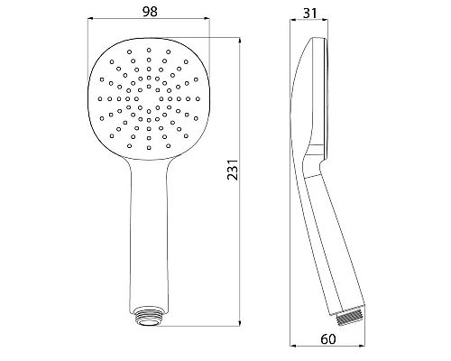 Приобрести Душевая лейка 98 мм IDDIS Optima Home OPH1FG9i18 в магазине сантехники Santeh-Crystal.ru
