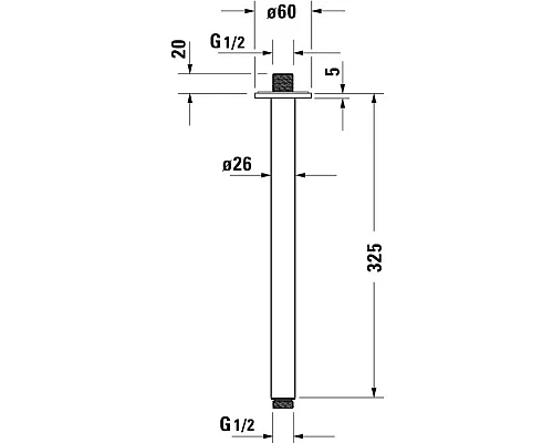 Купить Кронштейн для душа 325 мм Duravit UV0670024000 в магазине сантехники Santeh-Crystal.ru