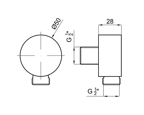 Приобрести Подключение для душевого шланга Noken Liberty N199999973 в магазине сантехники Santeh-Crystal.ru