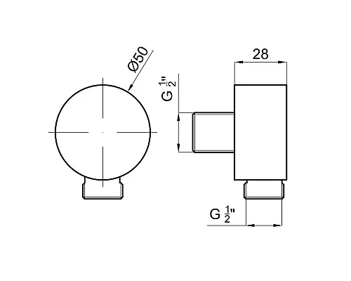 Купить Подключение для душевого шланга Noken Liberty N399999697 в магазине сантехники Santeh-Crystal.ru