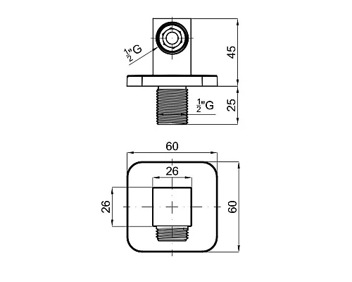 Приобрести Подключение для душевого шланга Noken Urban N199999763 в магазине сантехники Santeh-Crystal.ru