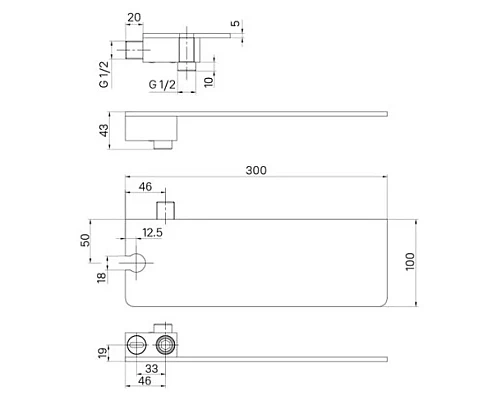Купить Подключение для душевого шланга с держателем IDDIS Slide SLIAC00i62 в магазине сантехники Santeh-Crystal.ru