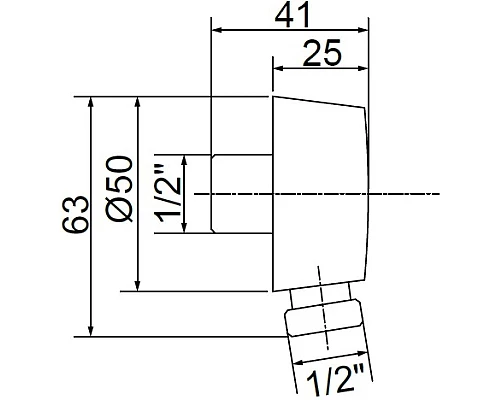 Заказать Подключение для душевого шланга Migliore Ricambi ML.RIC-30.254.RA в магазине сантехники Santeh-Crystal.ru