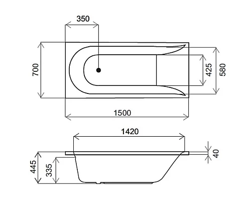 Приобрести Каркас для ванны 150х70 см Am.Pm Spirit W72A-150-070W-R2 в магазине сантехники Santeh-Crystal.ru