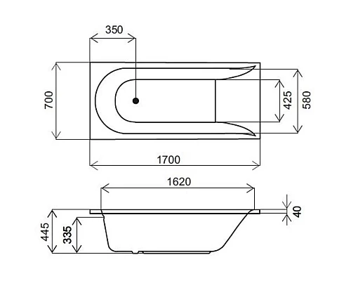 Заказать Каркас для ванны 170х70 см Am.Pm Spirit W72A-170-070W-R2 в магазине сантехники Santeh-Crystal.ru
