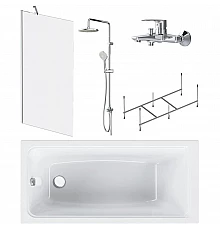 Акриловая ванна 150х70 см Am.Pm Gem W90ASET-150D8