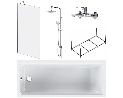 Приобрести Акриловая ванна 170х70 см Am.Pm Gem W90ASET-170D8 в магазине сантехники Santeh-Crystal.ru