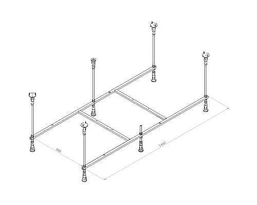Заказать Каркас для ванны 150х70 Am.Pm Func W84A-150-070W-R в магазине сантехники Santeh-Crystal.ru