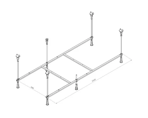 Купить Каркас для ванны 160х70 Am.Pm Func W84A-160-070W-R в магазине сантехники Santeh-Crystal.ru