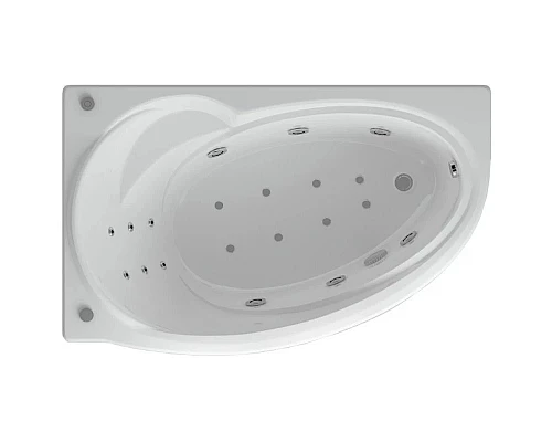 Приобрести Акриловая гидромассажная ванна 150х95 см левая пневматическое управление премиум форсунки Aquatek Бетта-150 в магазине сантехники Santeh-Crystal.ru