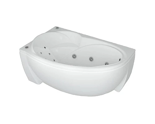Приобрести Акриловая гидромассажная ванна 170х97 см левая пневматическое управление стандартные форсунки Aquatek Бетта-170 в магазине сантехники Santeh-Crystal.ru