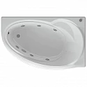 Акриловая гидромассажная ванна 170х97 см правая пневматическое управление плоские форсунки Aquatek Бетта-170