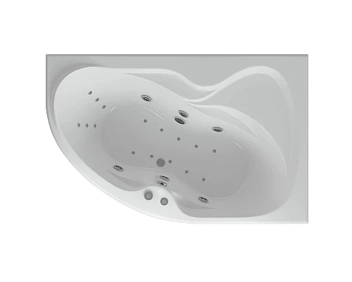 Приобрести Акриловая гидромассажная ванна 170х105 см правая пневматическое управление премиум форсунки Aquatek Вега-170 в магазине сантехники Santeh-Crystal.ru