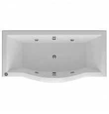 Акриловая гидромассажная ванна 180х90 см пневматическое управление плоские форсунки Aquatek Гелиос