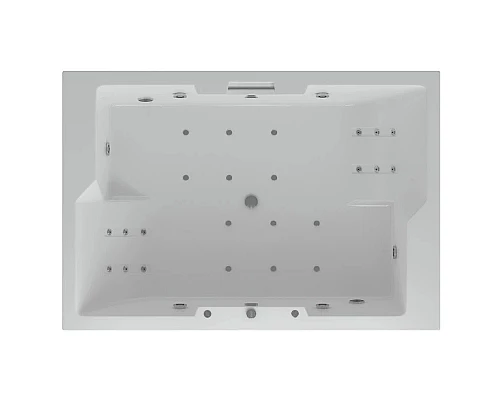Приобрести Акриловая гидромассажная ванна 190х130 см пневматическое управление стандартные форсунки+спинной массаж 12 форсунок Aquatek Дорадо в магазине сантехники Santeh-Crystal.ru