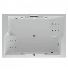 Акриловая гидромассажная ванна 190х130 см пневматическое управление премиум форсунки+спинной массаж 12 форсунок Aquatek Дорадо