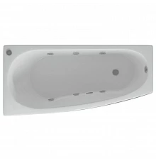 Акриловая гидромассажная ванна 160х75 см левая пневматическое управление плоские форсунки Aquatek Пандора