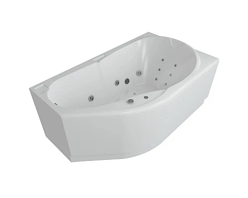 Купить Акриловая гидромассажная ванна 170х100 см правая пневматическое управление стандартные форсунки Aquatek Таурус в магазине сантехники Santeh-Crystal.ru
