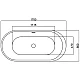 Приобрести Акриловая ванна 170х80 см Black & White Swan 105SB00 в магазине сантехники Santeh-Crystal.ru