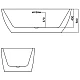 Приобрести Акриловая ванна 170х80 см Black & White Swan 108SB00 в магазине сантехники Santeh-Crystal.ru