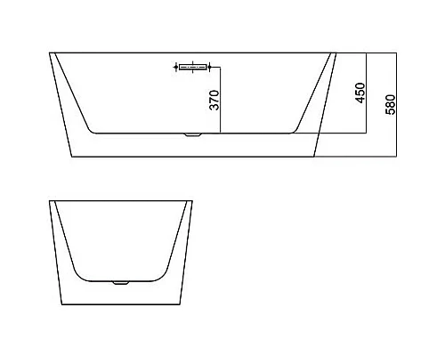 Приобрести Акриловая ванна 160х80 см Black & White Swan 110SB00 в магазине сантехники Santeh-Crystal.ru
