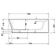 Купить Акриловая ванна 190х90 см R Duravit Cape Cod 700363000000000 в магазине сантехники Santeh-Crystal.ru