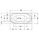 Купить Акриловая ванна 190х90 см R Duravit Cape Cod 700363000000000 в магазине сантехники Santeh-Crystal.ru