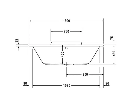 Заказать Акриловая ванна 180х80 см Duravit DuraStyle 700298000000000 в магазине сантехники Santeh-Crystal.ru