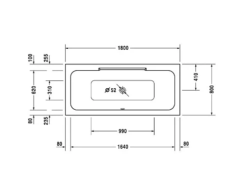 Заказать Акриловая ванна 180х80 см Duravit DuraStyle 700298000000000 в магазине сантехники Santeh-Crystal.ru