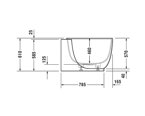 Приобрести Акриловая ванна 185х95 см R Duravit Luv 700432000000000 в магазине сантехники Santeh-Crystal.ru
