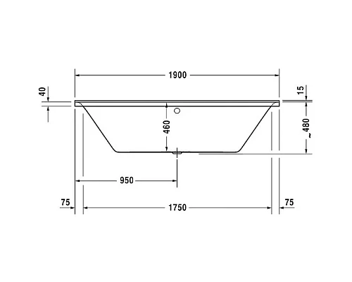 Заказать Акриловая ванна 190х90 см Duravit P3 Comforts 700378000000000 в магазине сантехники Santeh-Crystal.ru