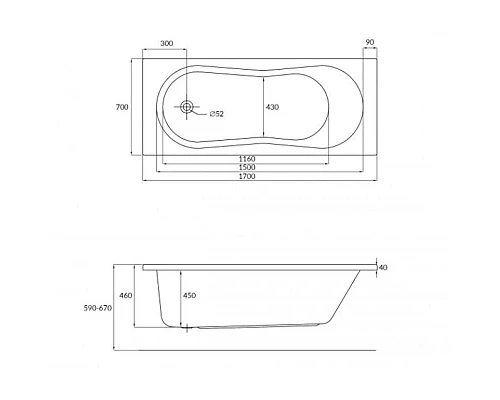 Приобрести Акриловая ванна 170х70 см Cersanit Nike WP-NIKEx170 в магазине сантехники Santeh-Crystal.ru